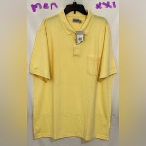 Vibrant Yellow Polo Shirt with Classic Collar